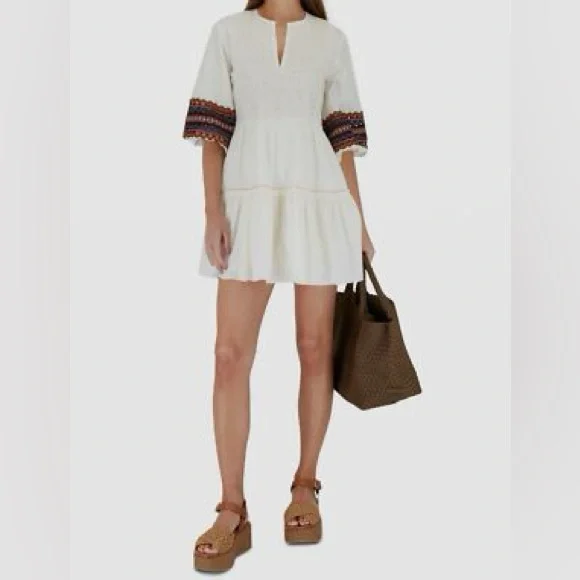 Sachin + Babi | Dresses | Nwt Sachin Babi Coco Shirred Embroidered  Cottonpoplin Mini Dress Size Xs | Poshmark